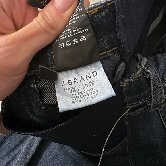 J Brand Blue Maternity Jeans with Comfort Panel - Picture 2 of 4